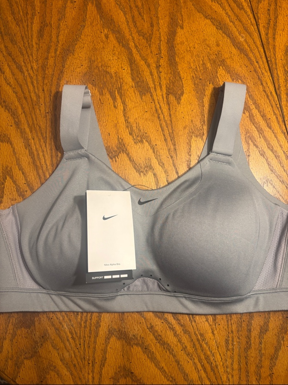 Nike Dri-Fit Light Gray High Support Molded-Cup Sports Bra